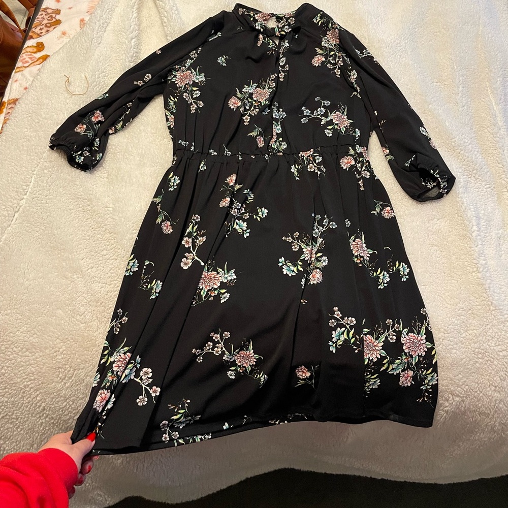 black floral dress